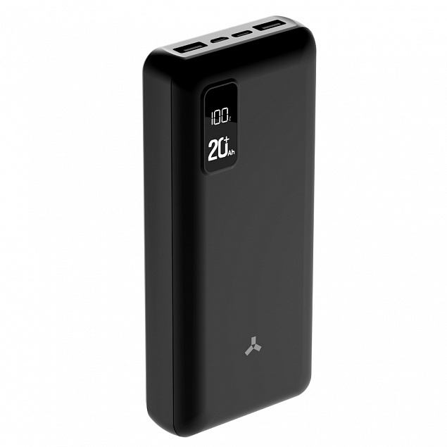 Внешний аккумулятор WINTER 20PD, 20000 мАч, черный с логотипом  заказать по выгодной цене в кибермаркете AvroraStore
