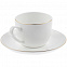 Кофейная пара Mansion Select, белая с золотистой отводкой с логотипом  заказать по выгодной цене в кибермаркете AvroraStore