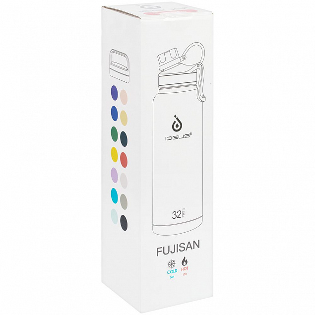 Термобутылка Fujisan XL, голубая с логотипом  заказать по выгодной цене в кибермаркете AvroraStore