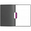 Папка Duraswing Color, серая с розовым клипом с логотипом  заказать по выгодной цене в кибермаркете AvroraStore