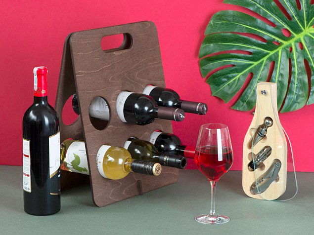 Набор аксессуаров для вина со стеклянной крышкой «Pinotage» с логотипом  заказать по выгодной цене в кибермаркете AvroraStore