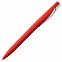 Ручка шариковая Pin Soft Touch, красная с логотипом  заказать по выгодной цене в кибермаркете AvroraStore