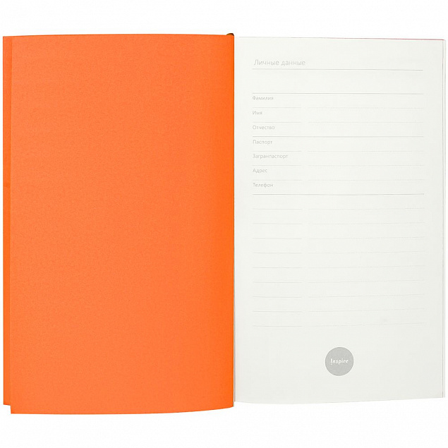 Ежедневник Flat Mini, недатированный, оранжевый с логотипом  заказать по выгодной цене в кибермаркете AvroraStore