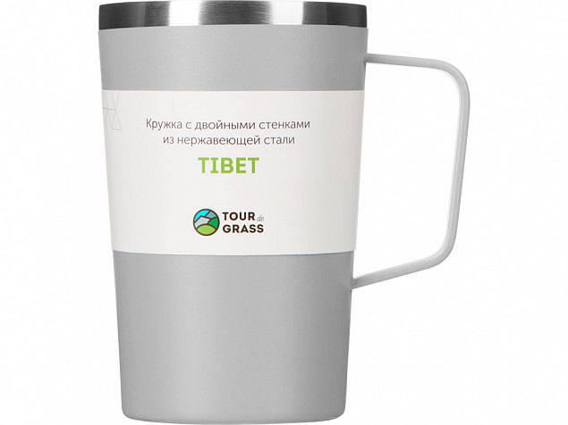 Стальная кружка с двойными стенками и порошковым покрытием «Tibet» с логотипом  заказать по выгодной цене в кибермаркете AvroraStore
