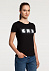 Футболка женская «Небо-душа», черная с логотипом  заказать по выгодной цене в кибермаркете AvroraStore