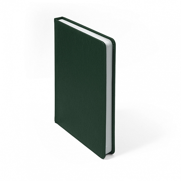 Ежедневник недатированный Duncan, А5,  темно-зеленый, белый блок с логотипом  заказать по выгодной цене в кибермаркете AvroraStore