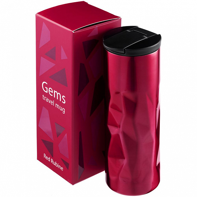 Термостакан Gems Red Rubine, красный рубин с логотипом  заказать по выгодной цене в кибермаркете AvroraStore