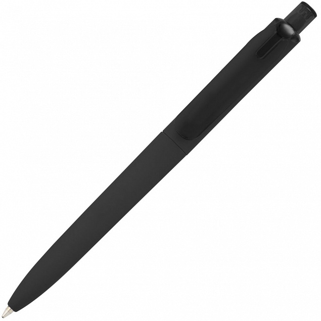 Ручка шариковая Prodir DS8 PRR-Т Soft Touch, черная с логотипом  заказать по выгодной цене в кибермаркете AvroraStore