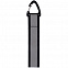 Светоотражающий брелок Flashline, серый с черным с логотипом  заказать по выгодной цене в кибермаркете AvroraStore