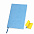 Бизнес-блокнот  "Funky" А5, голубой, желтый форзац, мягкая обложка,  в линейку с логотипом  заказать по выгодной цене в кибермаркете AvroraStore
