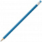 Карандаш простой Hand Friend с ластиком, голубой с логотипом  заказать по выгодной цене в кибермаркете AvroraStore