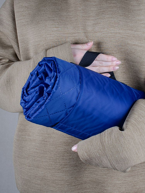 Плед для пикника Comfy, ярко-синий с логотипом  заказать по выгодной цене в кибермаркете AvroraStore