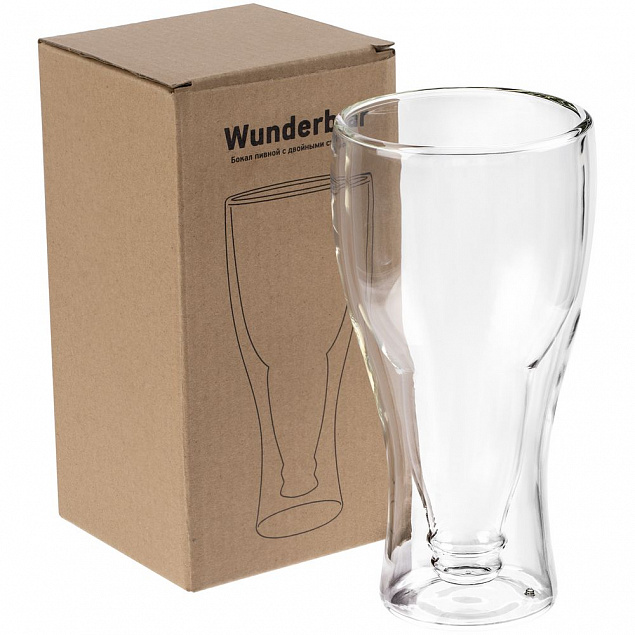 Бокал для пива с двойными стенками Wunderbar с логотипом  заказать по выгодной цене в кибермаркете AvroraStore