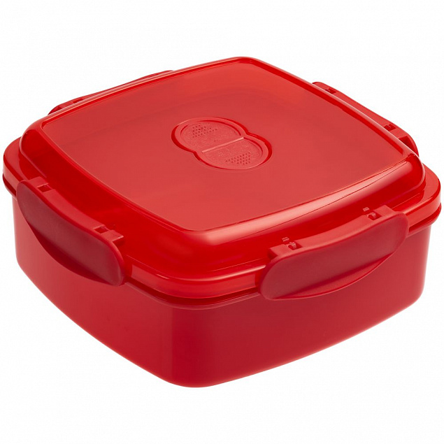 Ланчбокс Cube, красный с логотипом  заказать по выгодной цене в кибермаркете AvroraStore