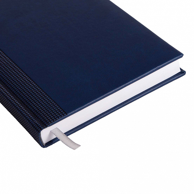 Ежедневник VELVET, А5,  датированный (2022 г.), синий с логотипом  заказать по выгодной цене в кибермаркете AvroraStore