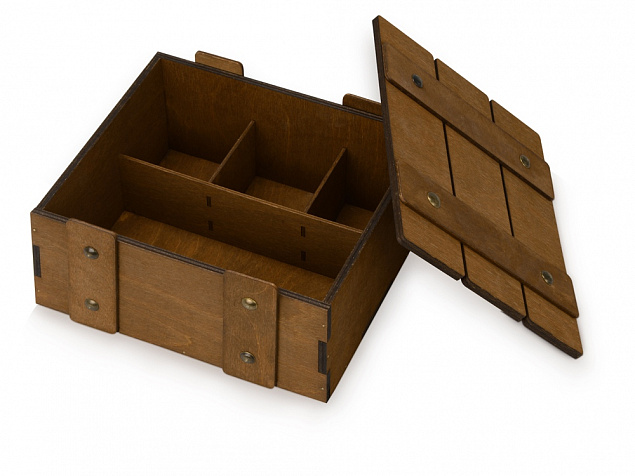 Подарочная деревянная коробка Quadro с логотипом  заказать по выгодной цене в кибермаркете AvroraStore