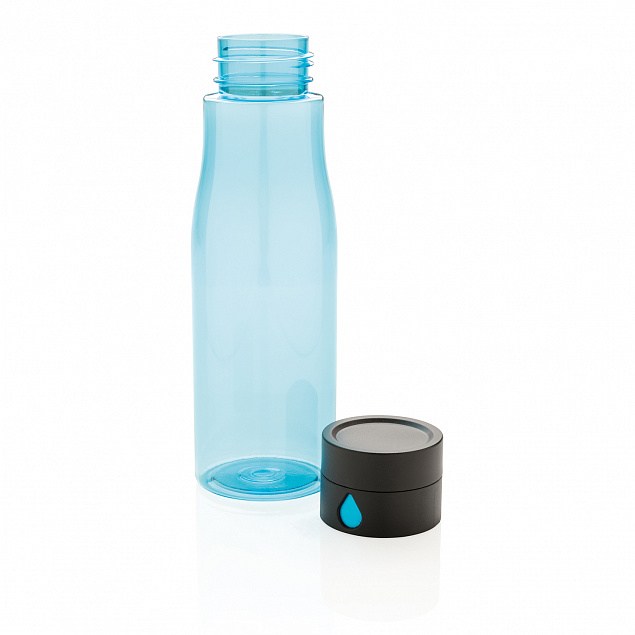 Бутылка для воды Aqua из материала Tritan, синяя с логотипом  заказать по выгодной цене в кибермаркете AvroraStore