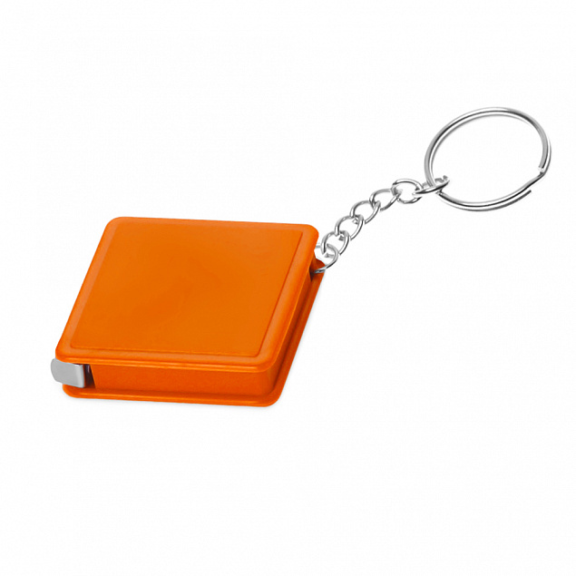 Брелок-рулетка Etti, оранжевый с логотипом  заказать по выгодной цене в кибермаркете AvroraStore