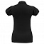 Рубашка поло женская Heavymill черная с логотипом  заказать по выгодной цене в кибермаркете AvroraStore