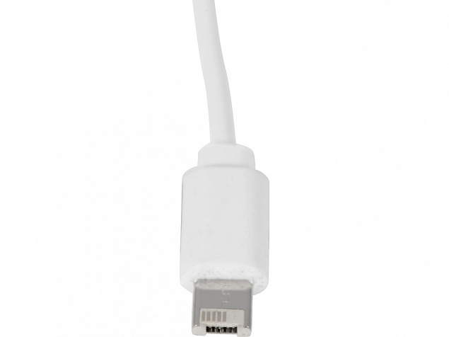 Беспроводное зарядное устройство «Disc» со встроенным кабелем 2 в 1 с логотипом  заказать по выгодной цене в кибермаркете AvroraStore