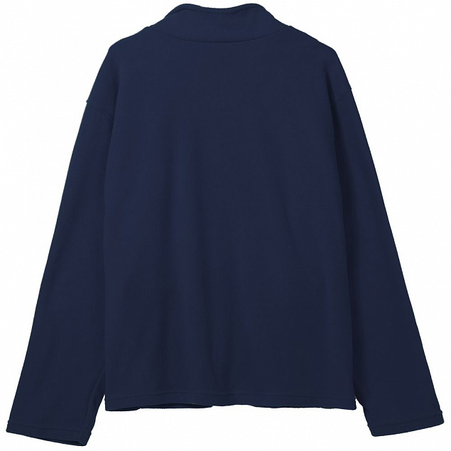 Куртка флисовая унисекс Manakin, темно-синяя с логотипом  заказать по выгодной цене в кибермаркете AvroraStore