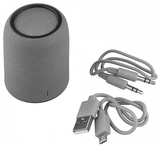 Беспроводная Bluetooth колонка Uniscend Grinder, серая с логотипом  заказать по выгодной цене в кибермаркете AvroraStore