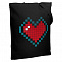 Холщовая сумка Pixel Heart, черная с логотипом  заказать по выгодной цене в кибермаркете AvroraStore