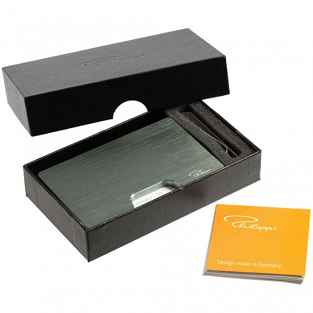 Футляр для карт с зажимом для купюр Cooper, серый с логотипом  заказать по выгодной цене в кибермаркете AvroraStore