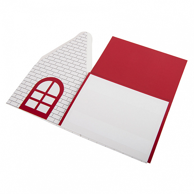 Упаковка  подарочная, коробка "ДОМ"  складная, красный с логотипом  заказать по выгодной цене в кибермаркете AvroraStore