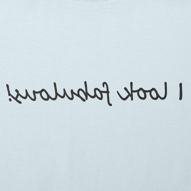 Футболка женская I Look Fabulous, голубая с логотипом  заказать по выгодной цене в кибермаркете AvroraStore