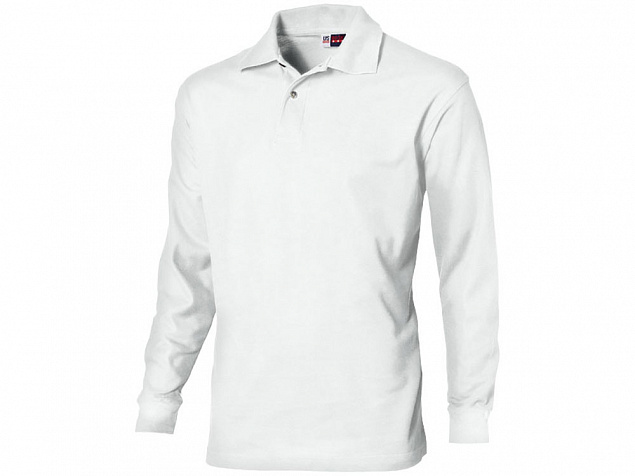 Рубашка поло "Seattle" мужская с длинным рукавом с логотипом  заказать по выгодной цене в кибермаркете AvroraStore