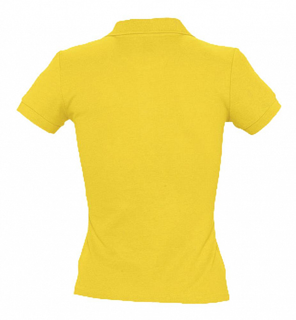 Рубашка поло женская PEOPLE 210, желтая с логотипом  заказать по выгодной цене в кибермаркете AvroraStore