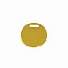 Шильд на ляссе круг D20*1 мм мет. золотое покрытие с логотипом  заказать по выгодной цене в кибермаркете AvroraStore