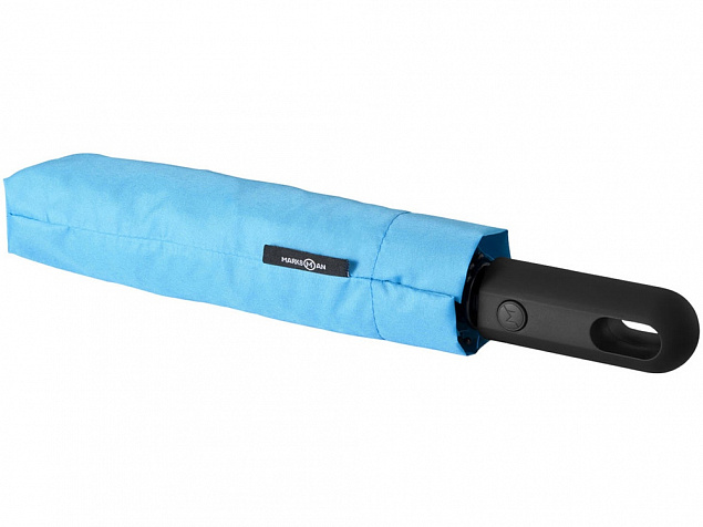 Зонт Traveler автоматический 21,5, синий с логотипом  заказать по выгодной цене в кибермаркете AvroraStore