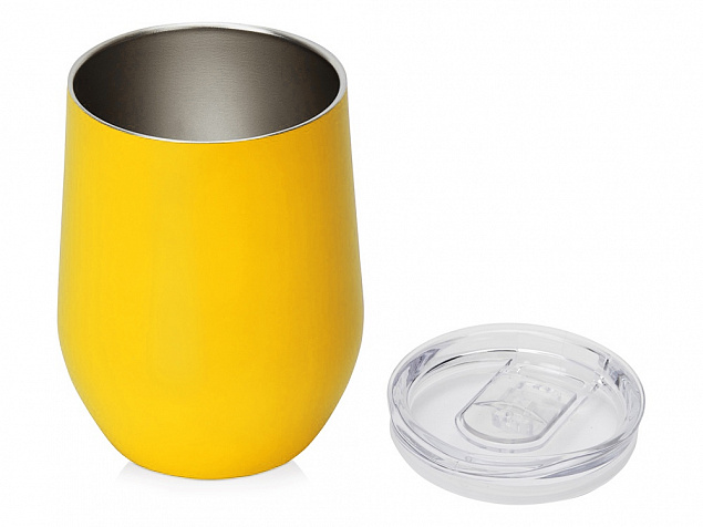 Вакуумная термокружка Sense, желтый с логотипом  заказать по выгодной цене в кибермаркете AvroraStore