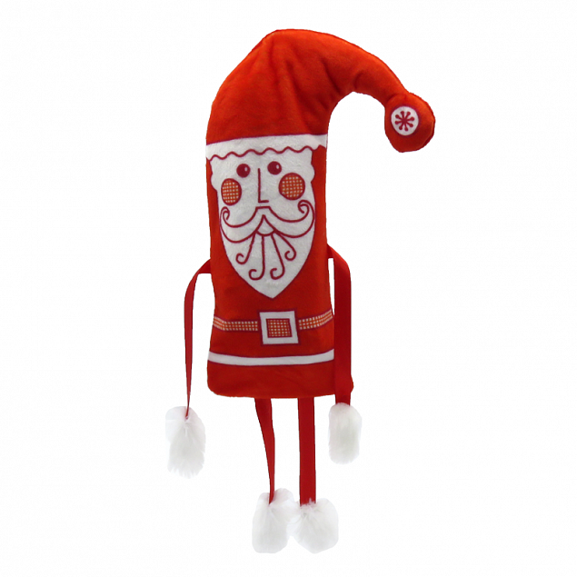 Новогодний колпачок забавный Дед мороз V2 с логотипом  заказать по выгодной цене в кибермаркете AvroraStore