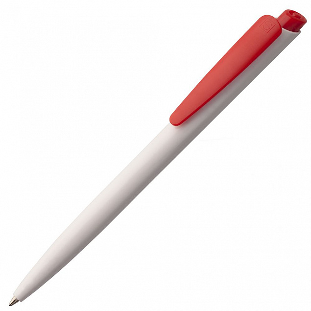 Ручка шариковая Senator Dart Polished, бело-красная с логотипом  заказать по выгодной цене в кибермаркете AvroraStore