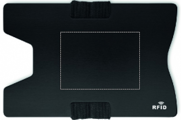 Алюминиевый кард холдер RFID с логотипом  заказать по выгодной цене в кибермаркете AvroraStore