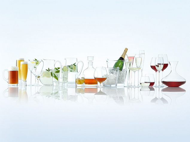 Набор высоких бокалов для шампанского Wine с логотипом  заказать по выгодной цене в кибермаркете AvroraStore