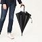 Зонт-трость, Bergwind, черный с логотипом  заказать по выгодной цене в кибермаркете AvroraStore