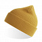 Шапка NELSON в рубчик с отворотом,100%  органический хлопок, горчичный с логотипом  заказать по выгодной цене в кибермаркете AvroraStore