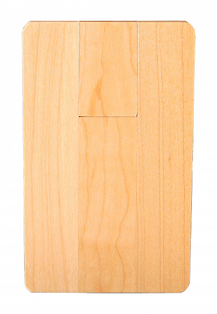 Деревянная флешка 32 ГБ в формате карты с логотипом  заказать по выгодной цене в кибермаркете AvroraStore
