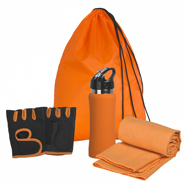 Набор подарочный "Формула спорта", оранжевый с логотипом  заказать по выгодной цене в кибермаркете AvroraStore