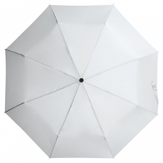 Зонт складной Basic, белый с логотипом  заказать по выгодной цене в кибермаркете AvroraStore
