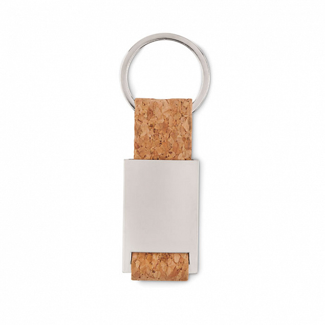 Кольцо для ключей с пробковой т с логотипом  заказать по выгодной цене в кибермаркете AvroraStore