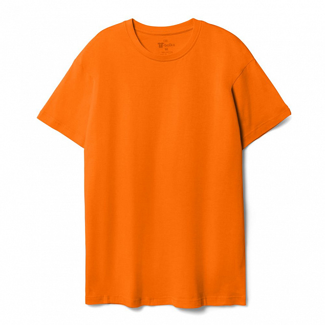 Футболка T-bolka 140, оранжевая с логотипом  заказать по выгодной цене в кибермаркете AvroraStore