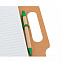 Блокнот MAKRON A5 на пружине с шариковой ручкой, рециклированный картон, бежевый с логотипом  заказать по выгодной цене в кибермаркете AvroraStore