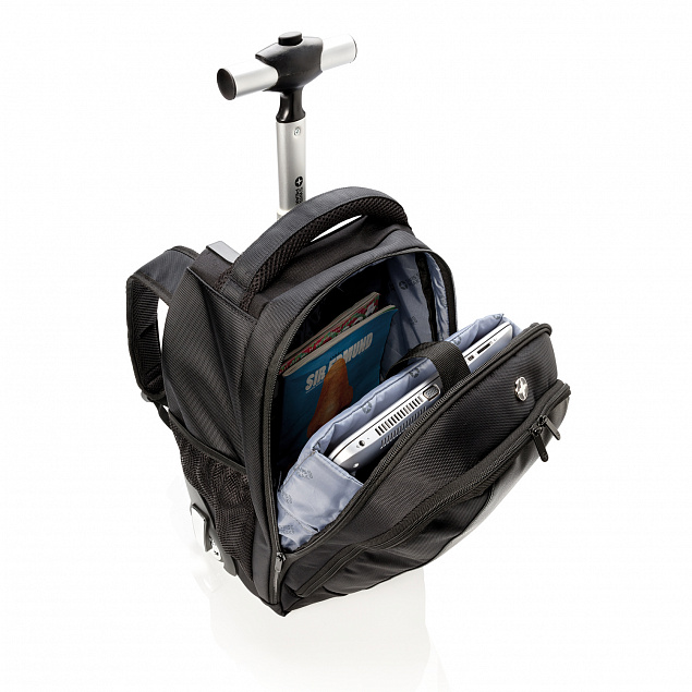 Рюкзак на колесах Swiss Peak с логотипом  заказать по выгодной цене в кибермаркете AvroraStore