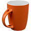 Кружка с ложкой Cheer Up ver.2, оранжевая с логотипом  заказать по выгодной цене в кибермаркете AvroraStore
