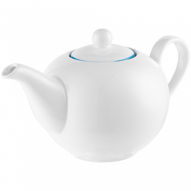 Чайник «С голубой каемочкой!» с логотипом  заказать по выгодной цене в кибермаркете AvroraStore